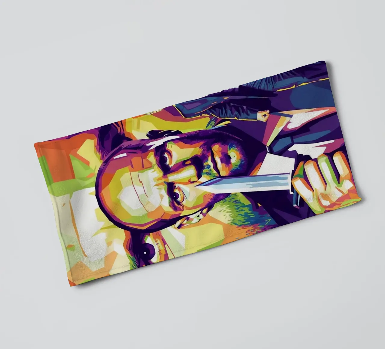 Jason Statham - WPAP art style (4) badhanddoek van Hantamrata