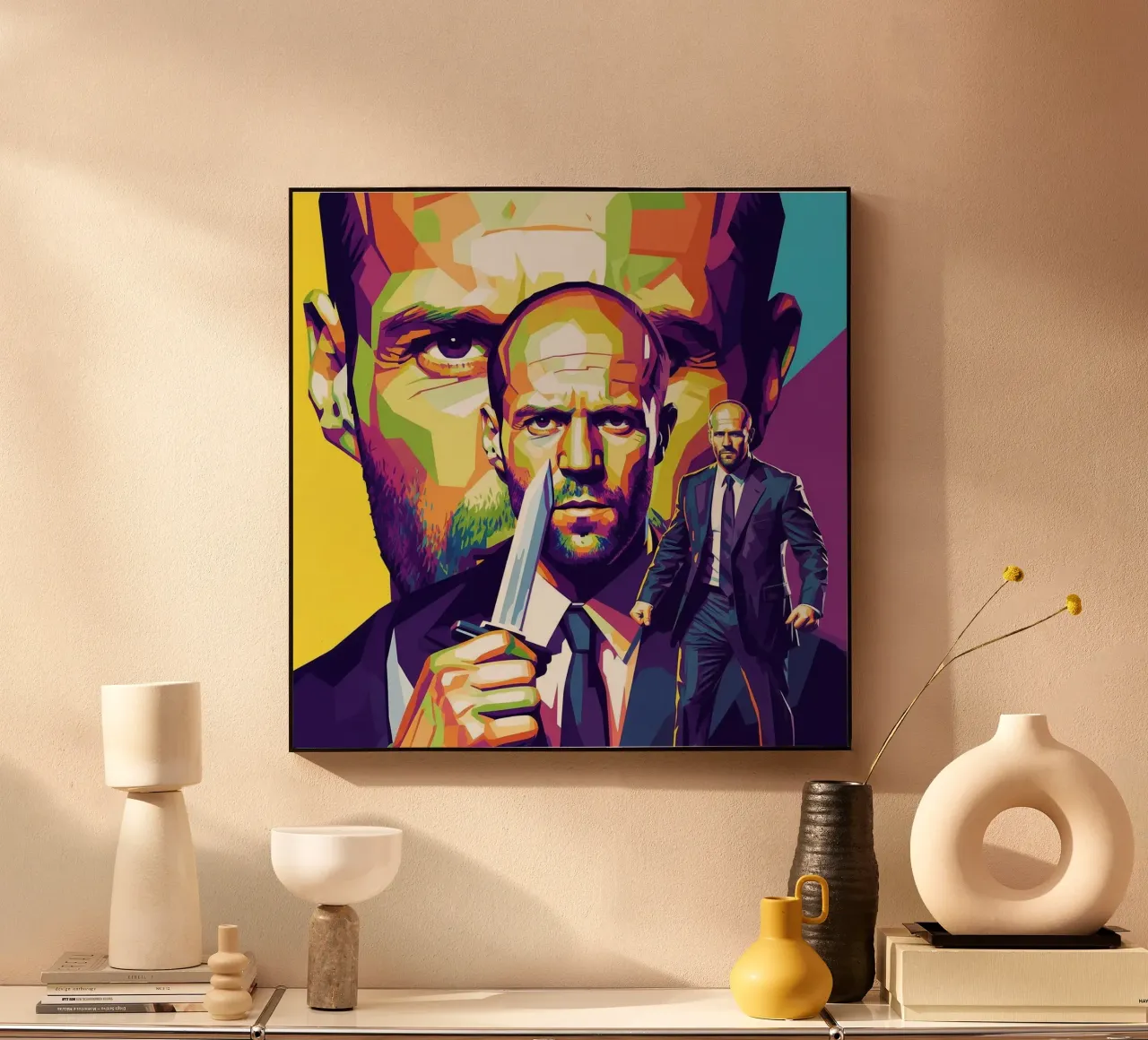Jason Statham - WPAP art style (4) plexiglass da Hantamrata