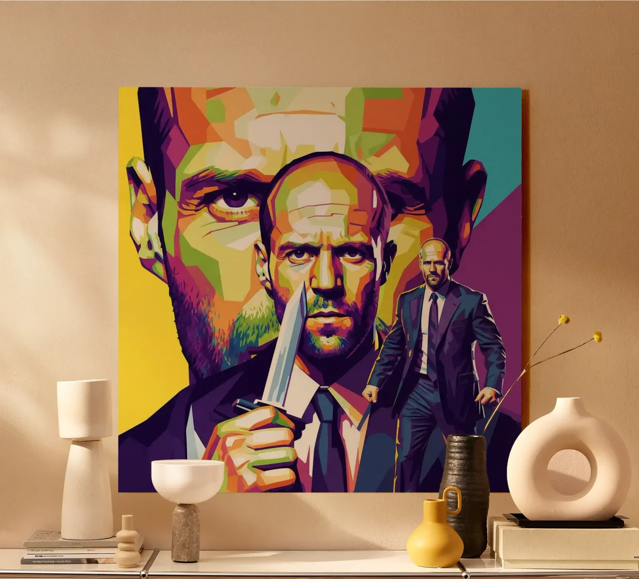 Jason Statham - WPAP art style (4) plexiglass da Hantamrata
