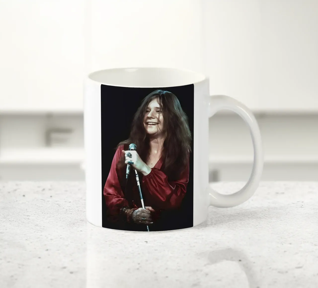 Janis Joplin ceramic mug by Low poly art
