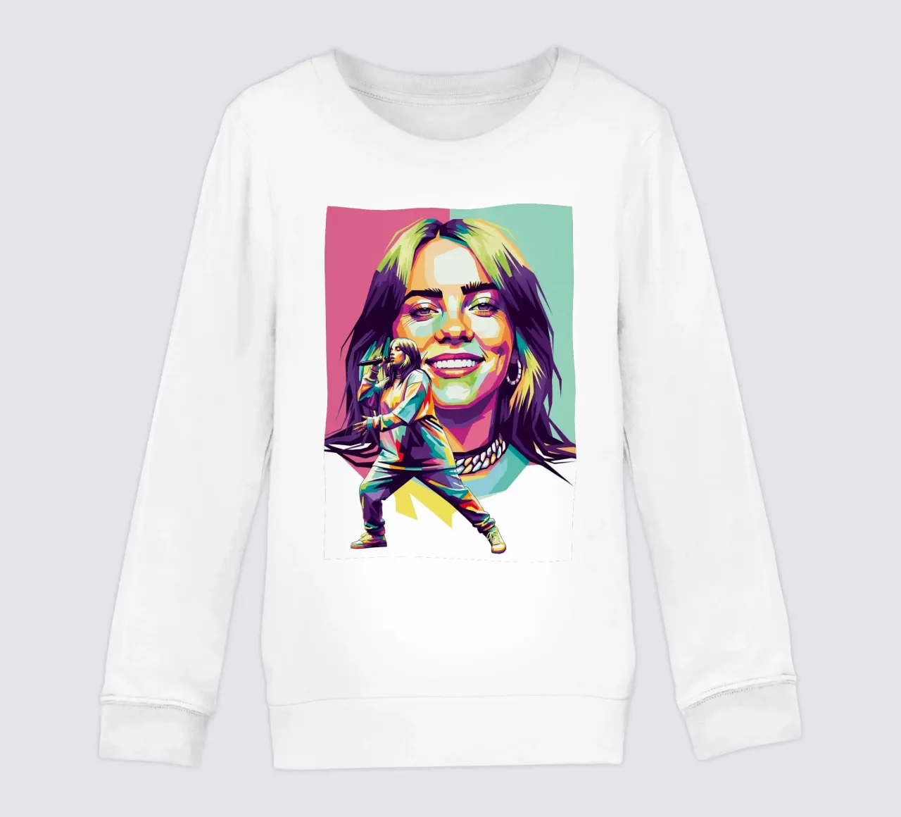 Billie Eilish - WPAP art style (1) felpa bambino da Hantamrata
