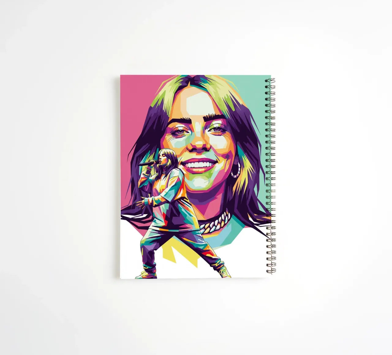 Billie Eilish - WPAP art style (1) diario ad anelli da Hantamrata