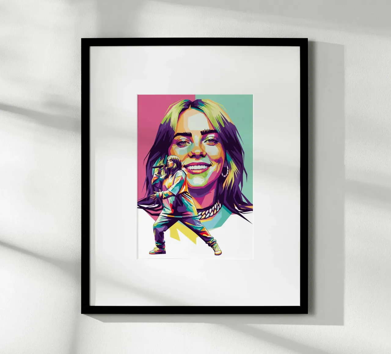 Billie Eilish - WPAP art style (1) carta hahnemühle da Hantamrata