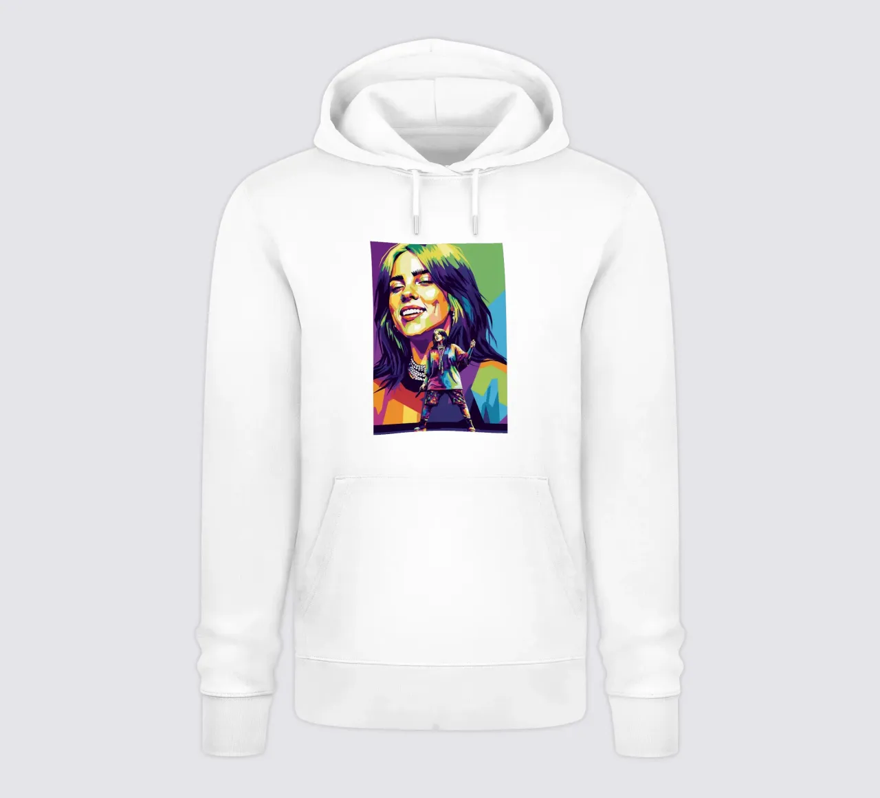 Billie Eilish - WPAP art style (2) felpa con cappuccio da Hantamrata