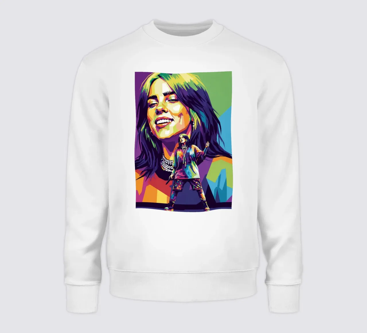 Billie Eilish - WPAP art style (2) felpa da Hantamrata