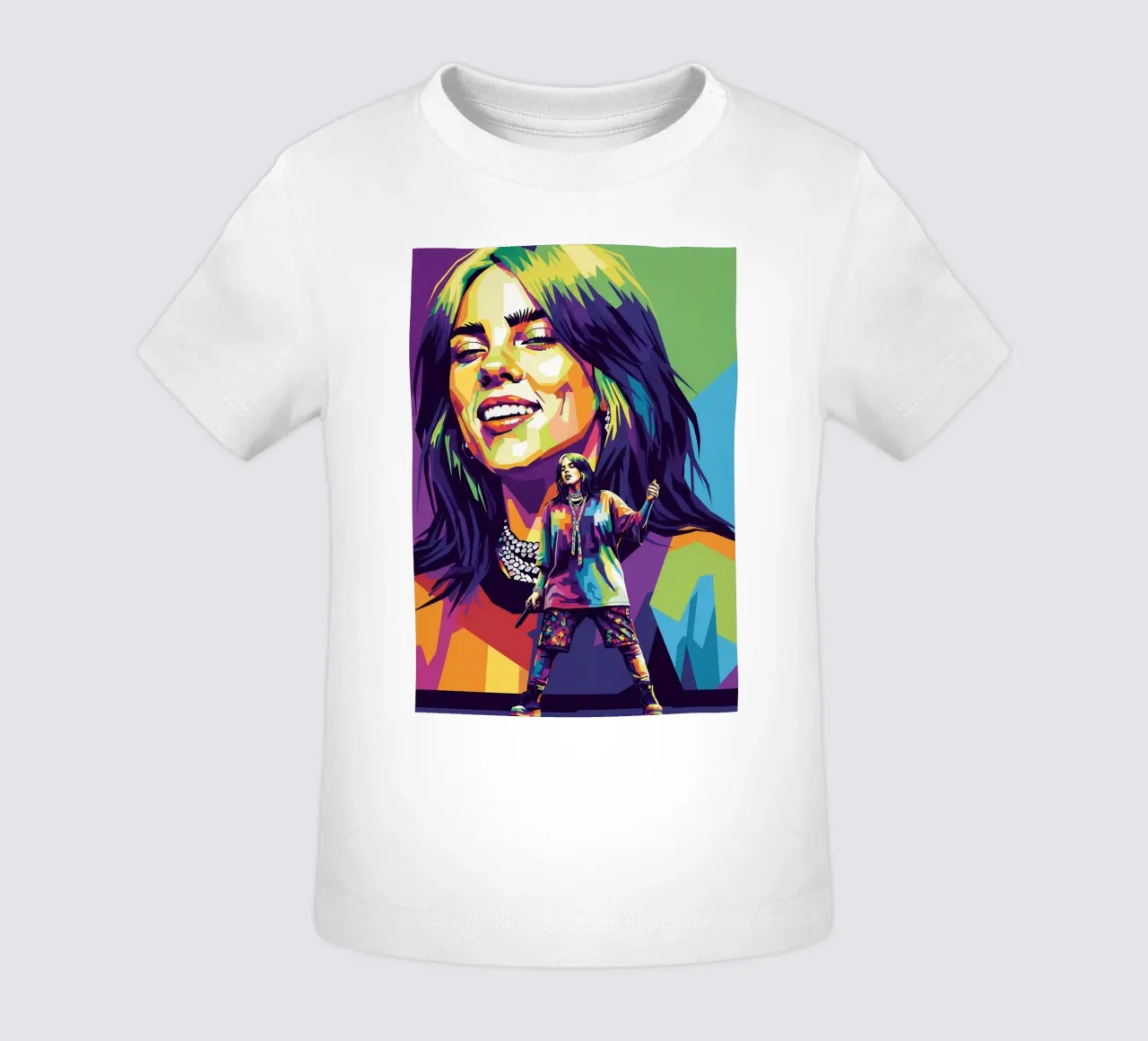 Billie Eilish - WPAP art style (2) maglietta neonato da Hantamrata