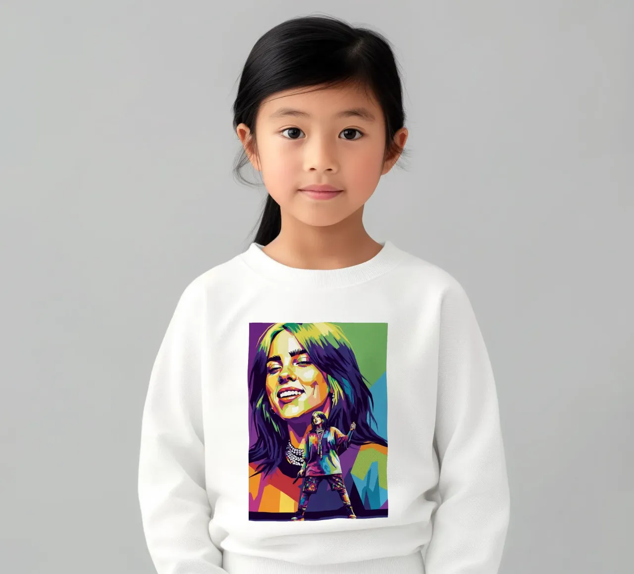 Billie Eilish - WPAP art style (2) felpa bambino da Hantamrata