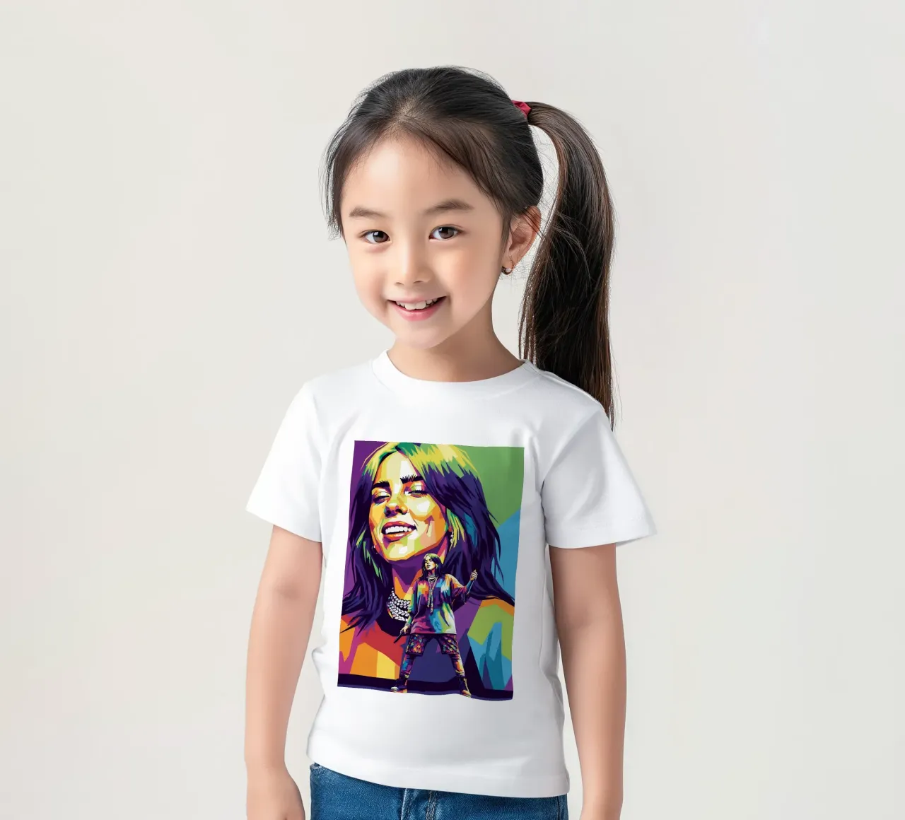 Billie Eilish - WPAP art style (2) t-shirt bambini da Hantamrata