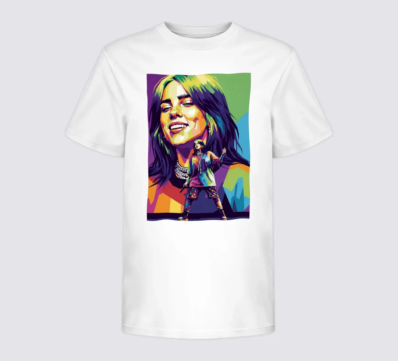 Billie Eilish - WPAP art style (2) t-shirt bambini da Hantamrata