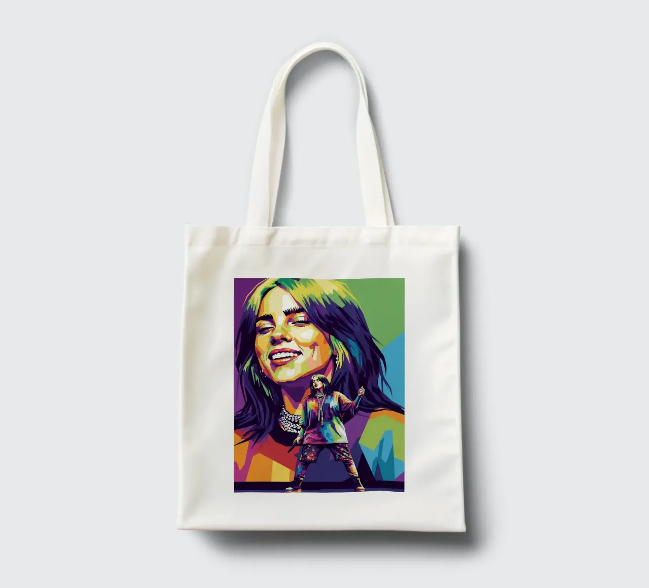 Billie Eilish - WPAP art style (2) borsa in juta da Hantamrata