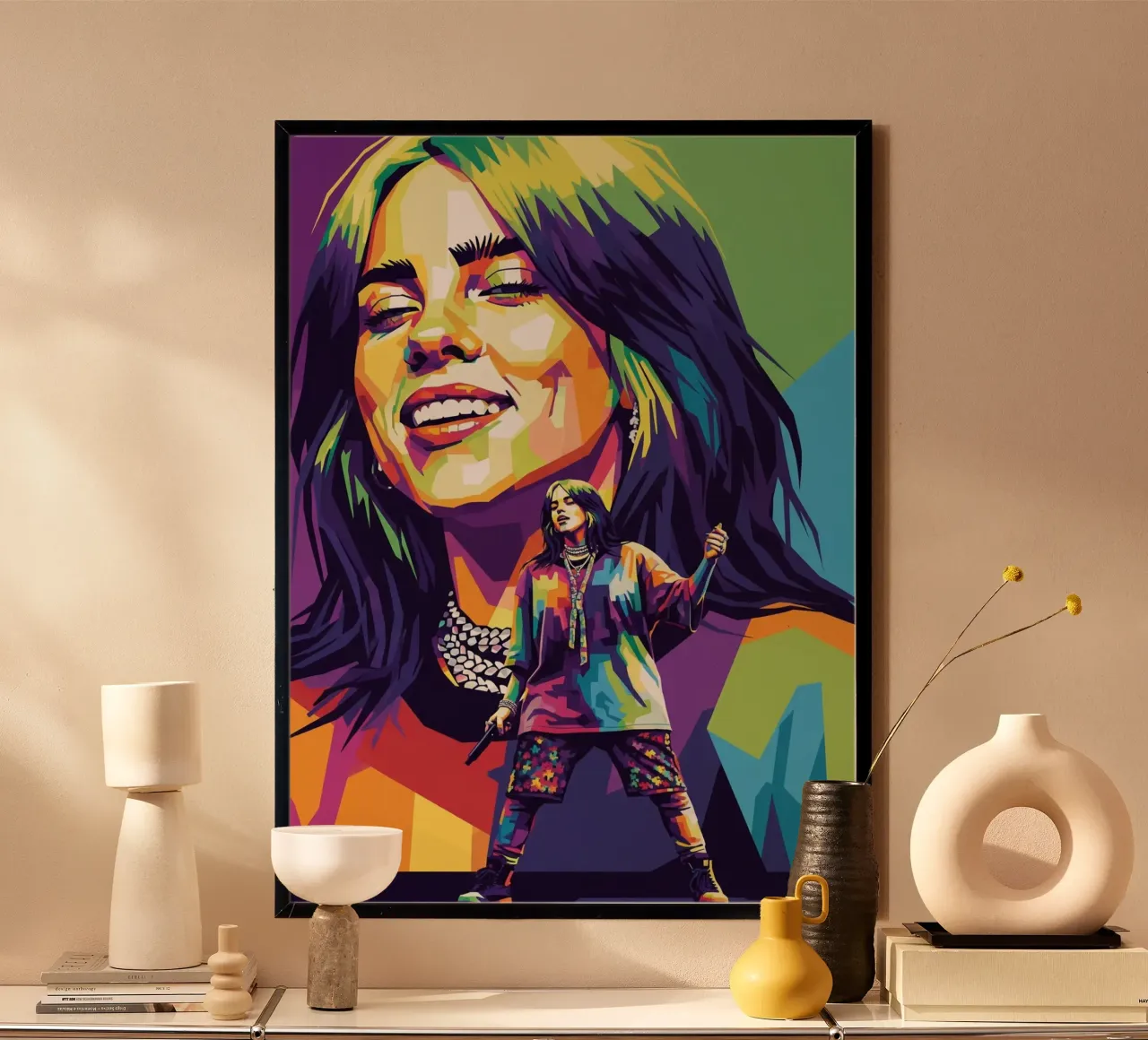 Billie Eilish - WPAP art style (2) carta hahnemühle da Hantamrata