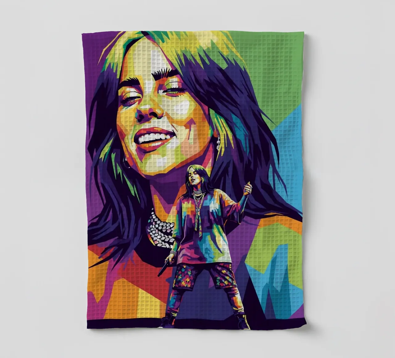 Billie Eilish - WPAP art style (2) canovaccio da cucina da Hantamrata
