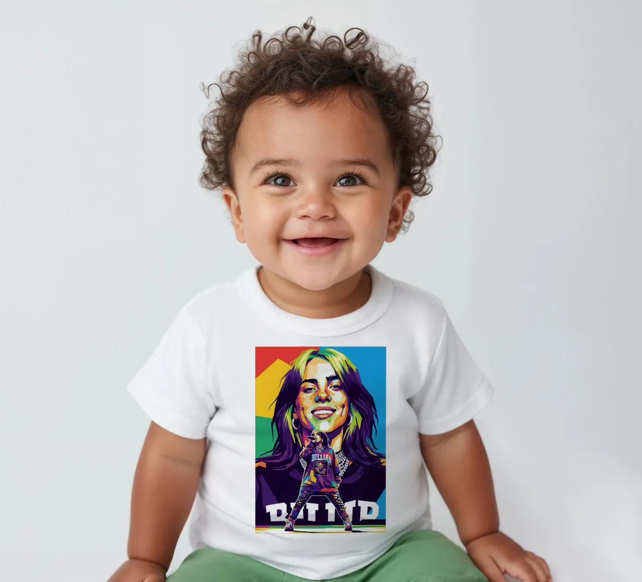 Billie Eilish - WPAP art style (3) maglietta neonato da Hantamrata