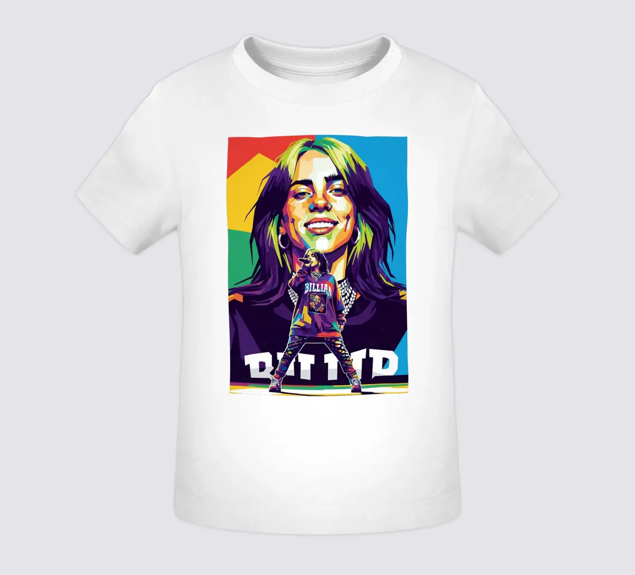 Billie Eilish - WPAP art style (3) maglietta neonato da Hantamrata