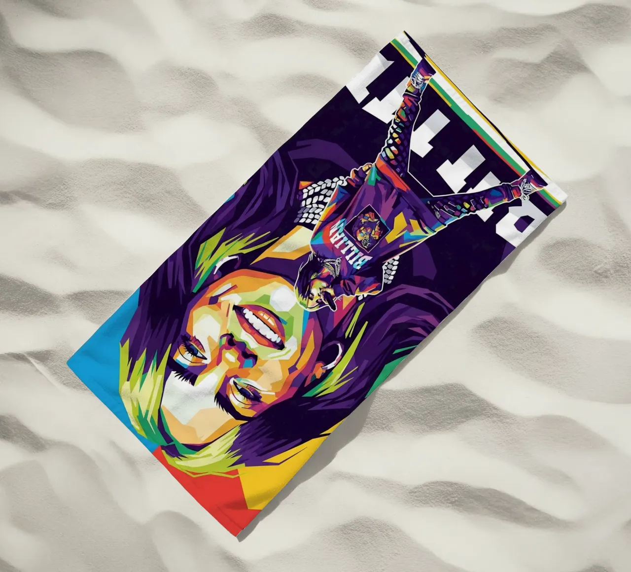 Billie Eilish - WPAP art style (3) telo mare da Hantamrata