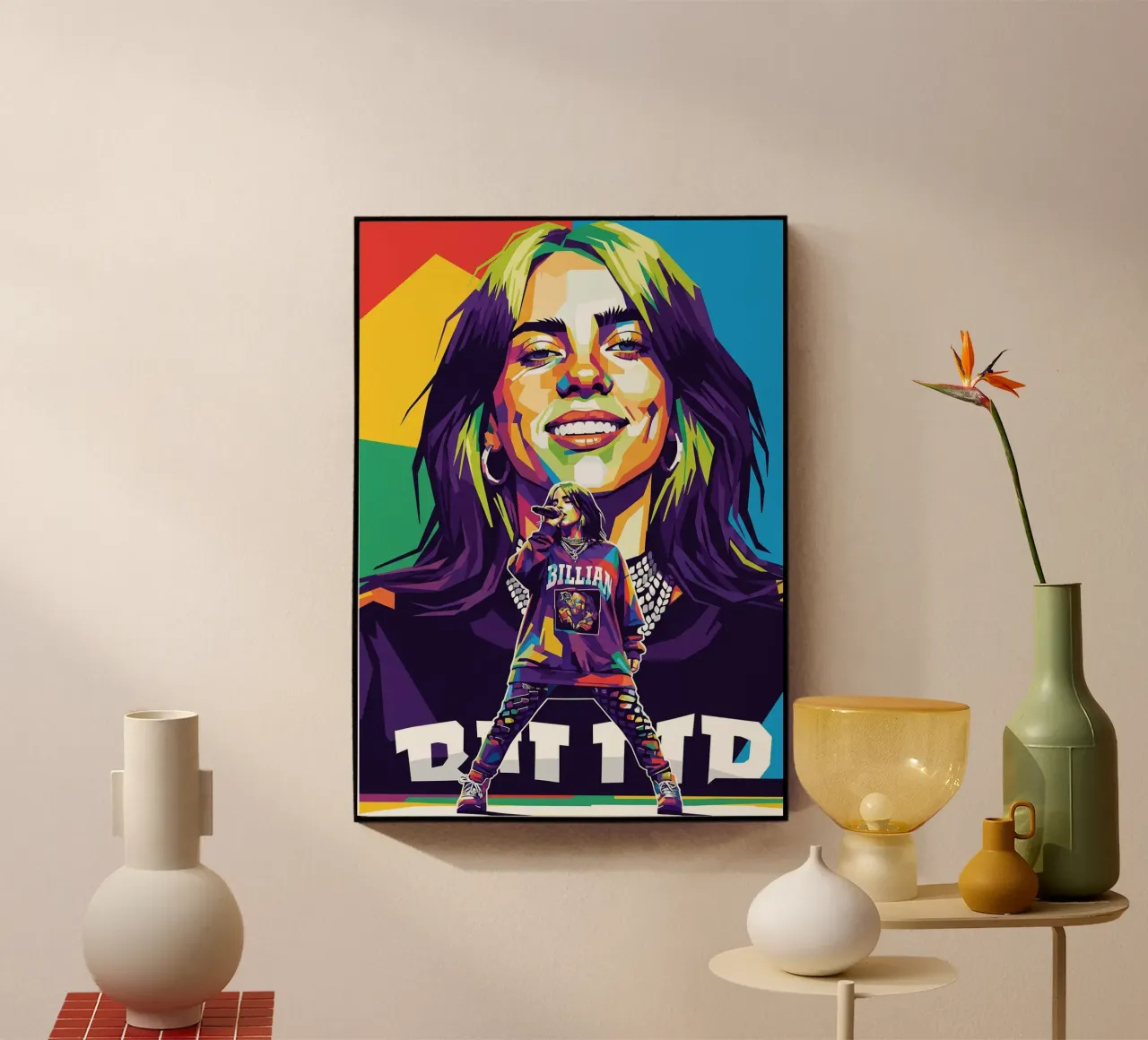 Billie Eilish - WPAP art style (3) plexiglass da Hantamrata
