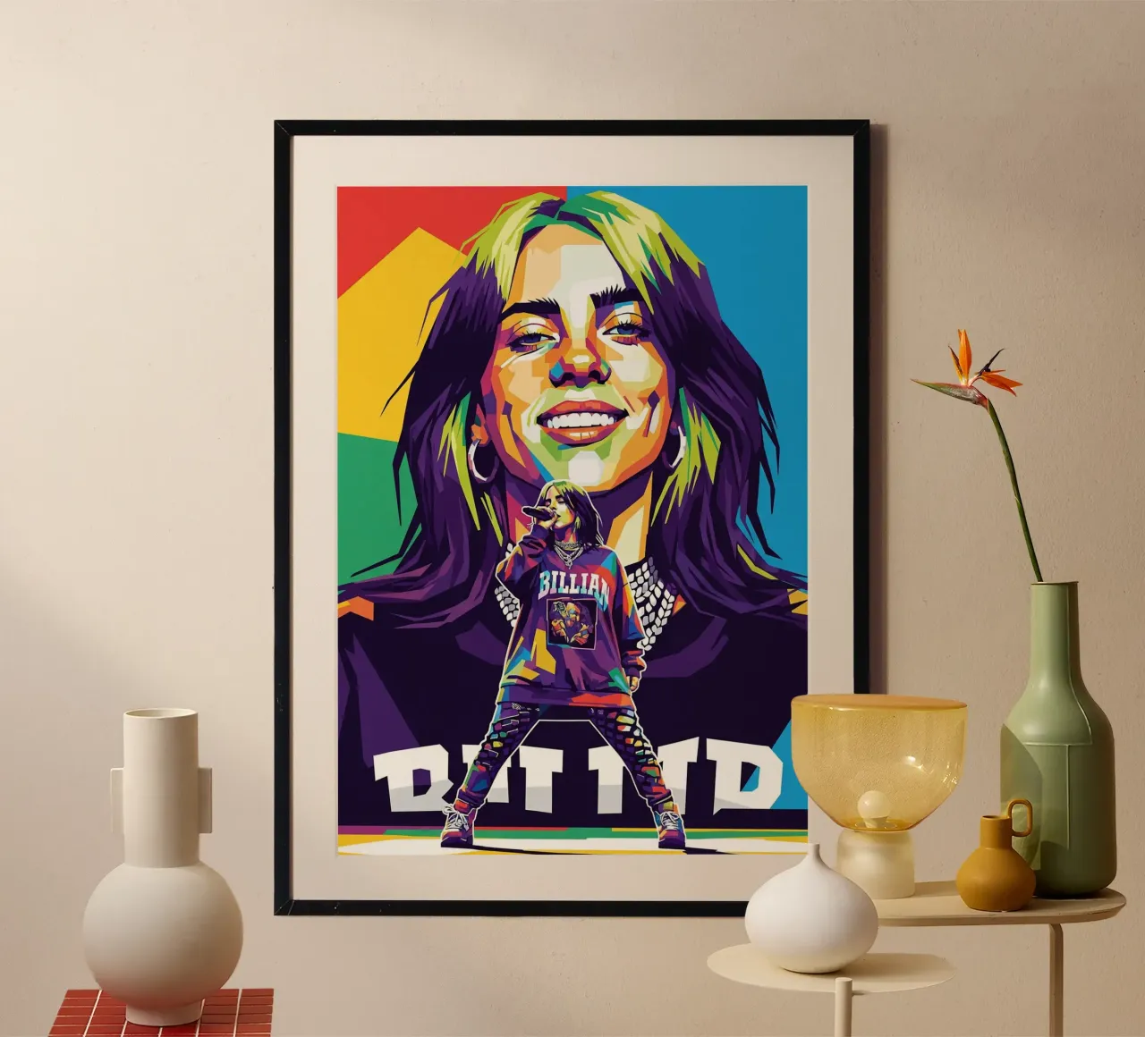 Billie Eilish - WPAP art style (3) carta hahnemühle da Hantamrata