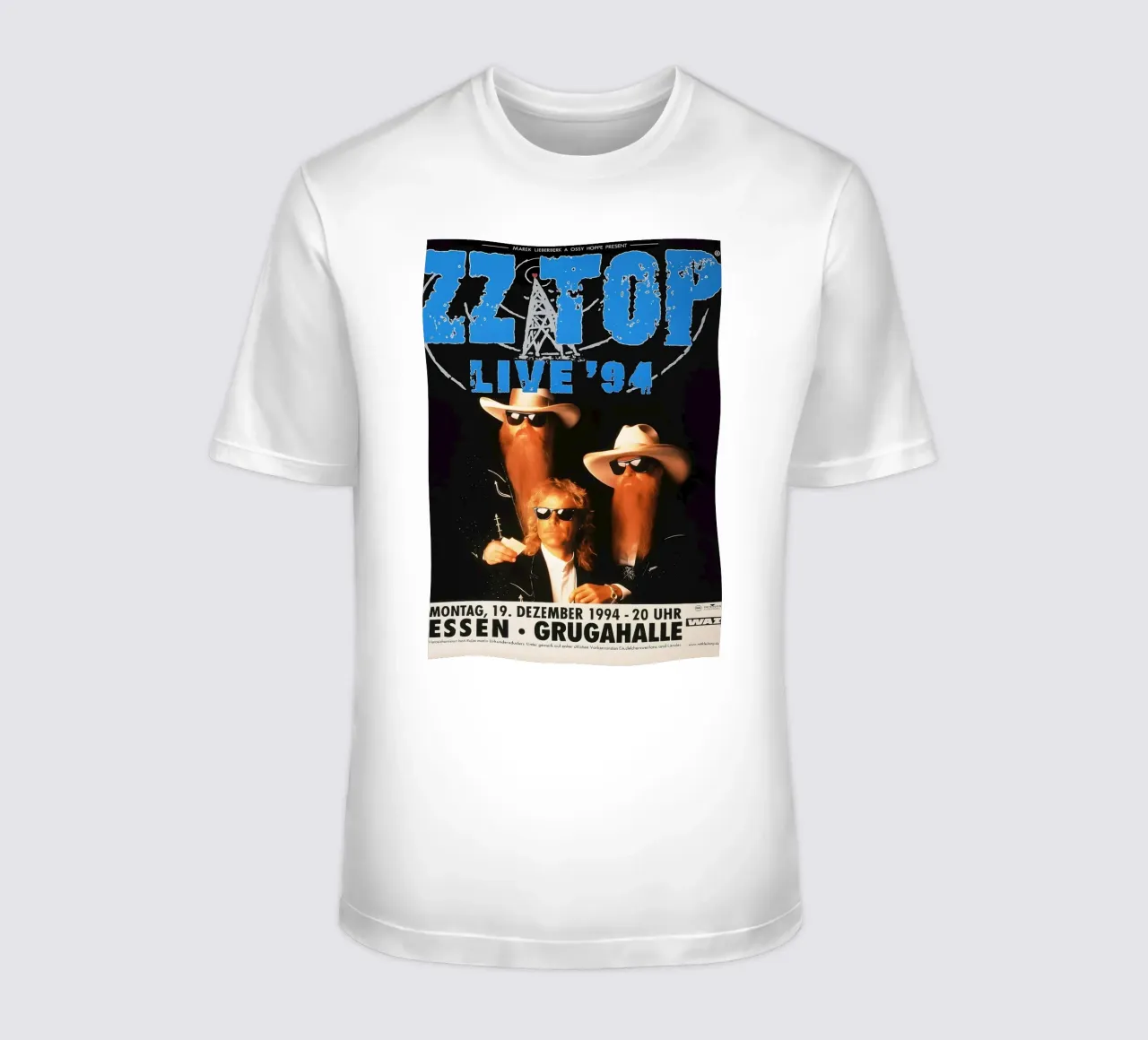ZZ Top Live 1994 Poster In Essen T-Shirt von DGUnder