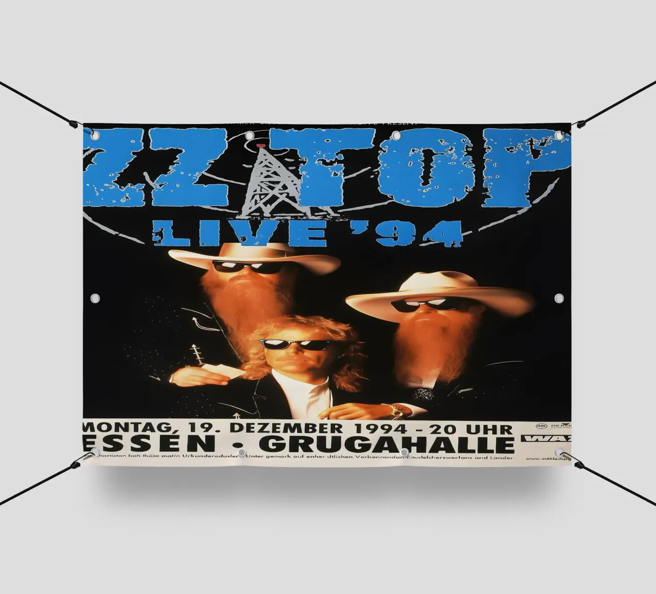 ZZ Top Live 1994 Poster In Essen telo in pvc da DGUnder