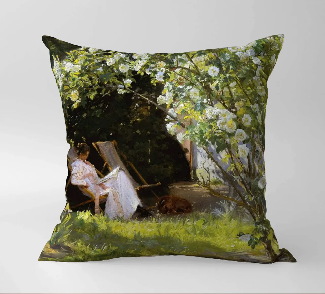 Rose di Peder Severin Krøyer cuscino da Leahprint