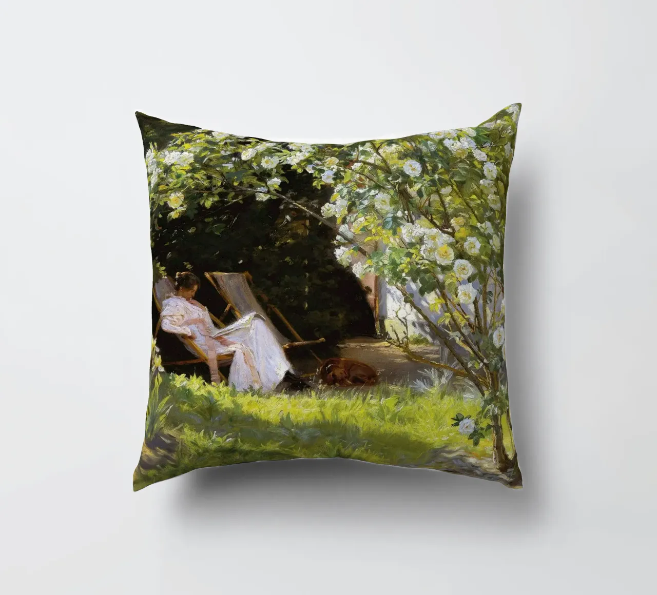 Rose di Peder Severin Krøyer cuscino da Leahprint