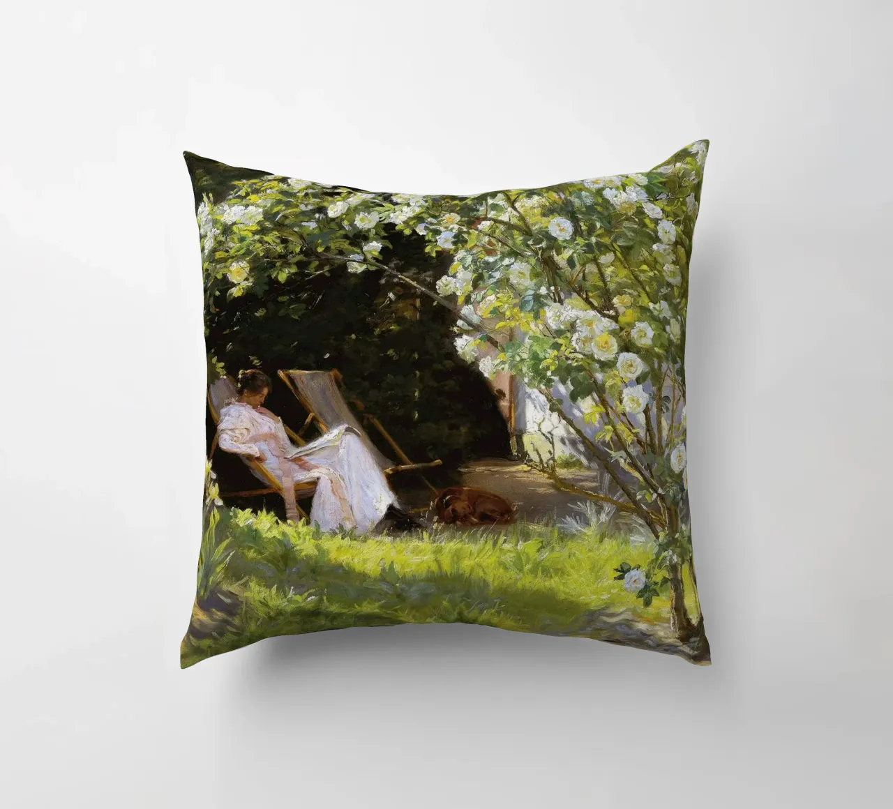 Rose di Peder Severin Krøyer cuscino da Leahprint