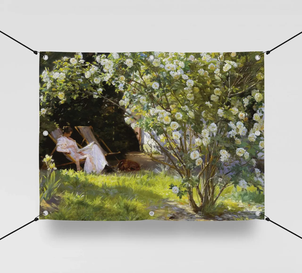 Rose di Peder Severin Krøyer telo in pvc da Leahprint
