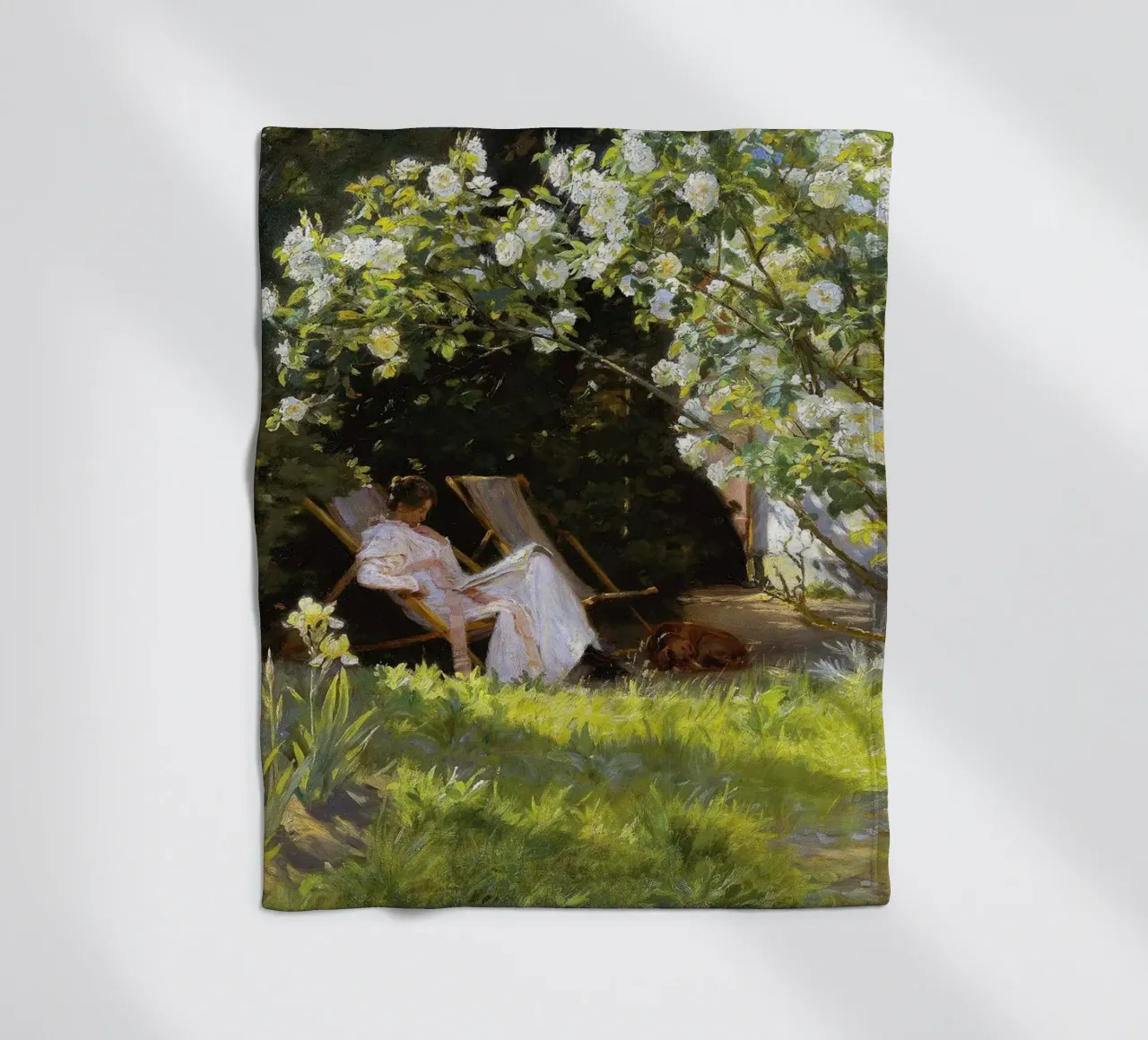 Rose di Peder Severin Krøyer coperta in pile da Leahprint