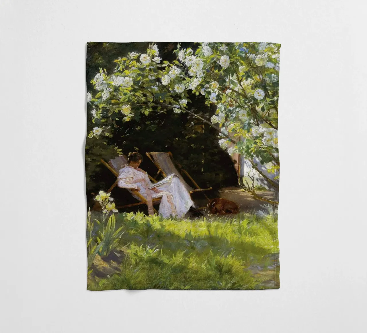 Rose di Peder Severin Krøyer coperta in pile da Leahprint