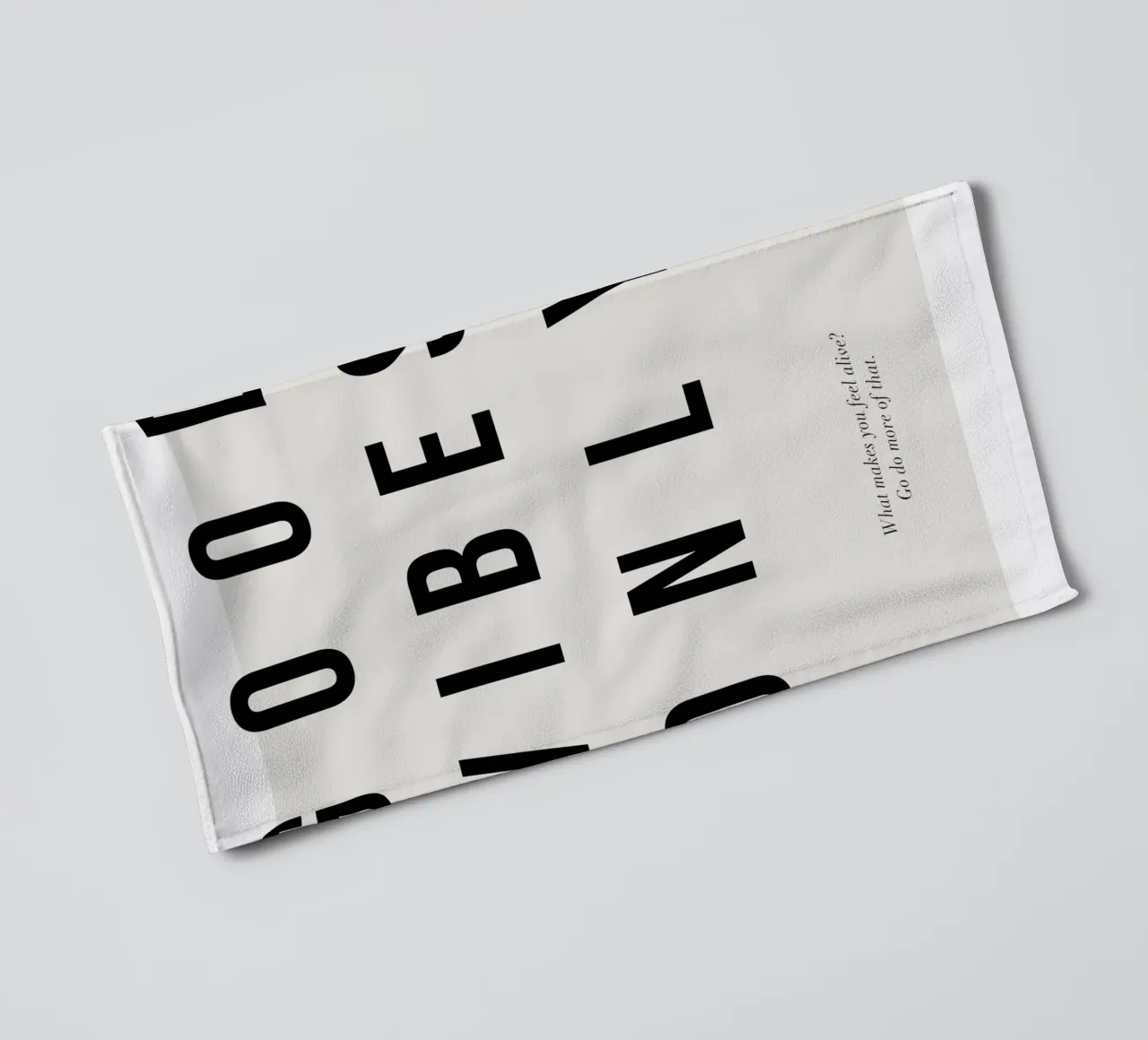 typographie motivation message positif serviette de bain de Alexa Bell