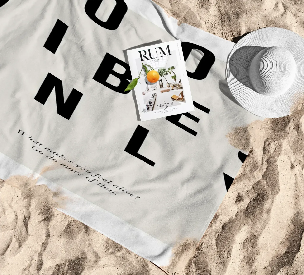 typographie motivation message positif serviette de plage de Alexa Bell