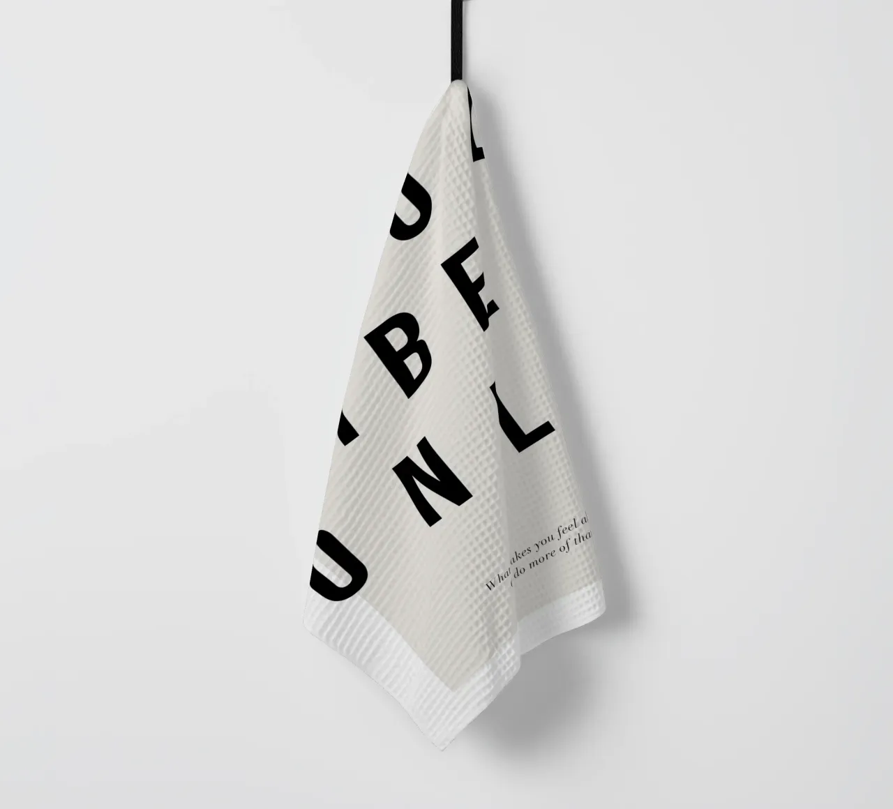 typographie motivation message positif torchon de Alexa Bell