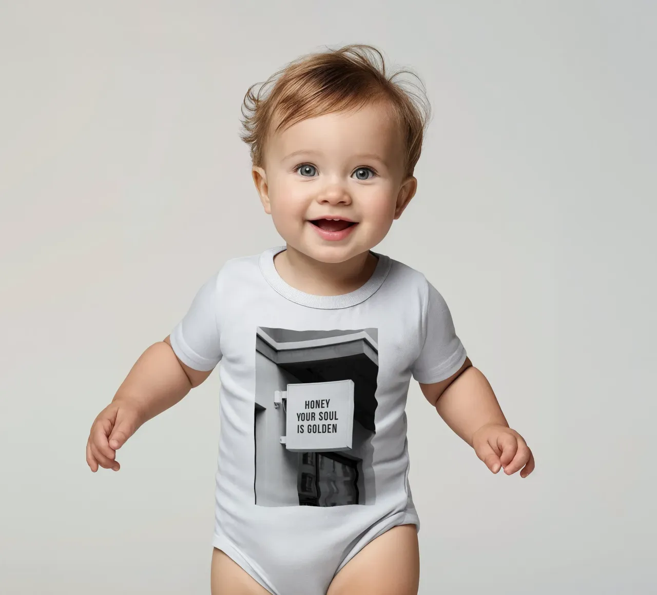 Vorzeichentext Motivation Kurzarm Babybody von Alexa Bell