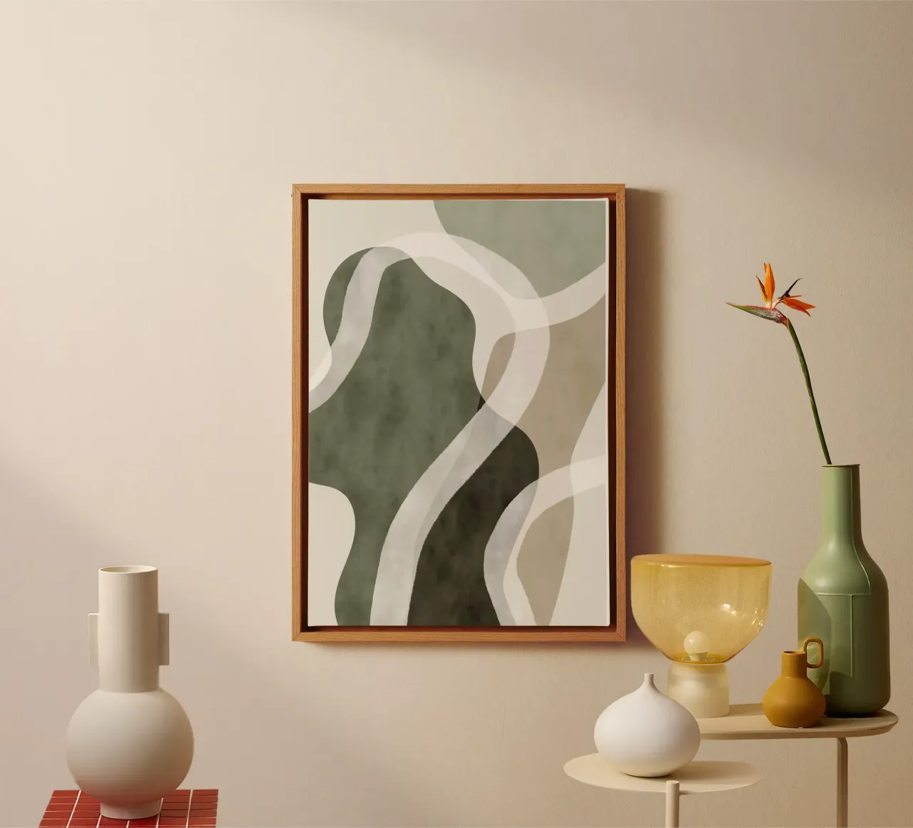 abstract geometric flowing canvas by Alexa Bell