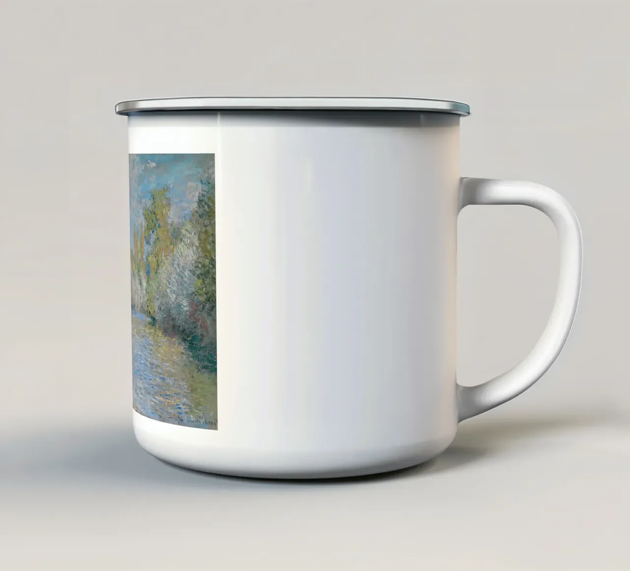 Le Yerres presso Montgeron, 1876 tazza in smalto da RodneyArt