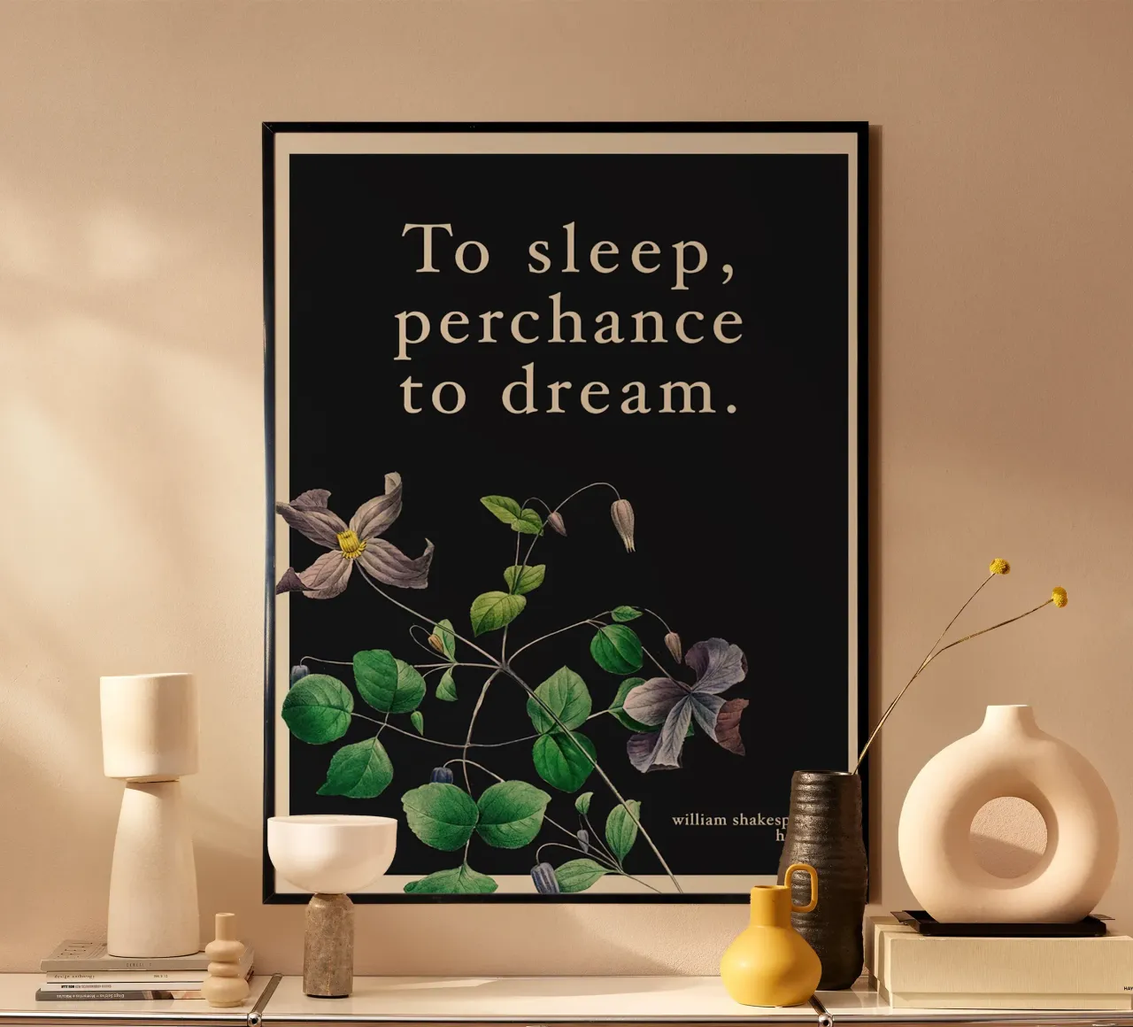 Dormire per sognare poster con telaio in plastica da Leahprint