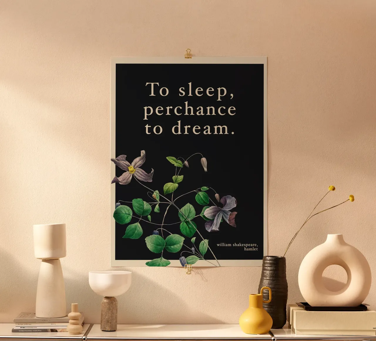 Dormire per sognare poster con telaio in plastica da Leahprint