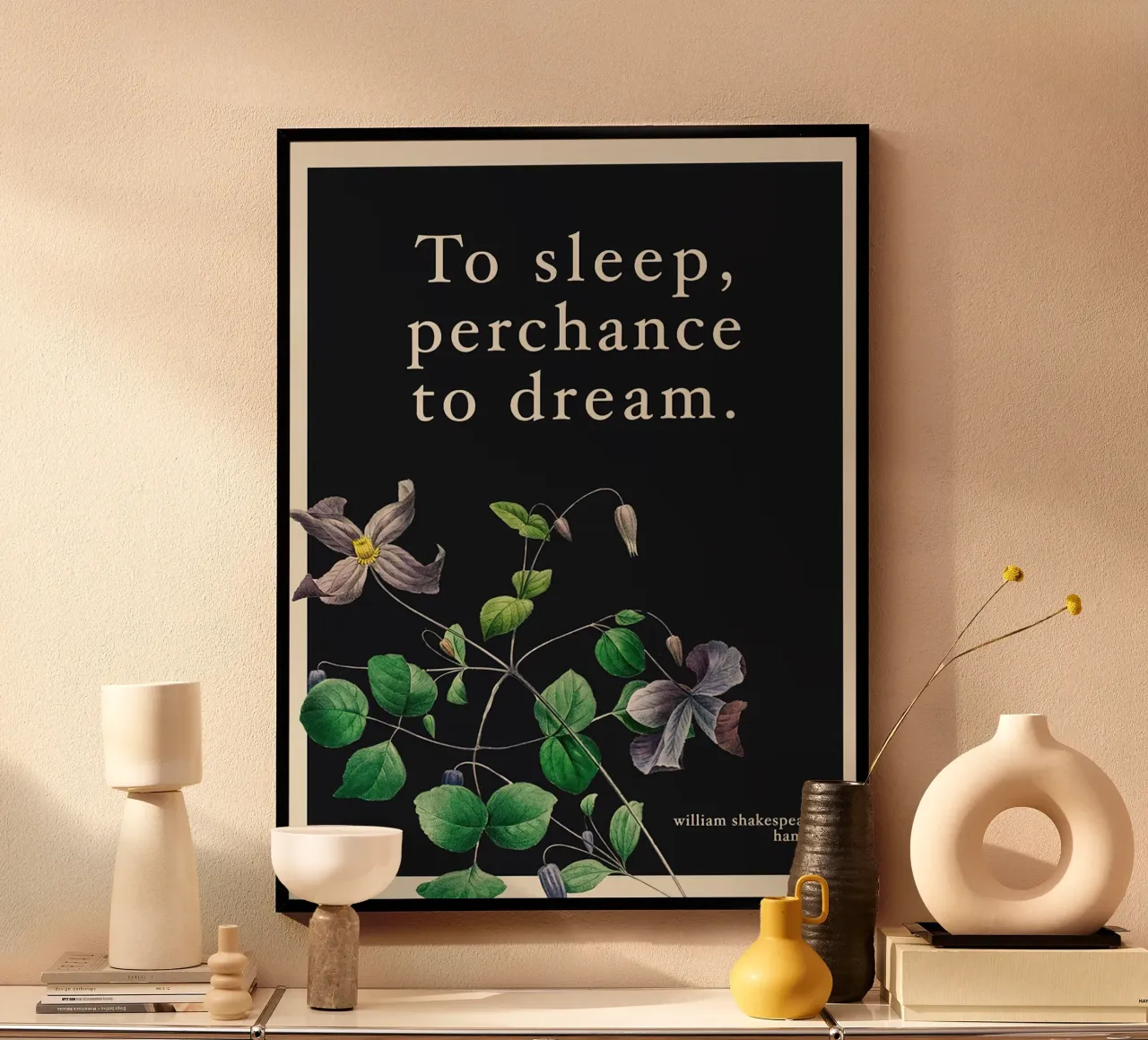 Dormire per sognare poster con telaio in plastica da Leahprint