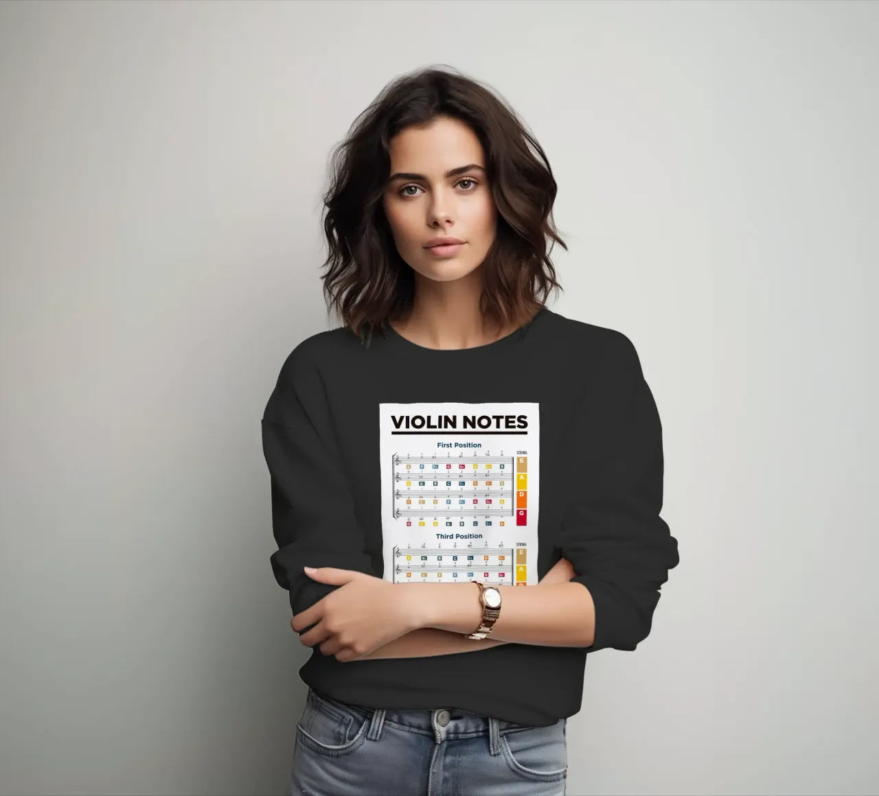 Violin Notes Chart felpa da musicaltools