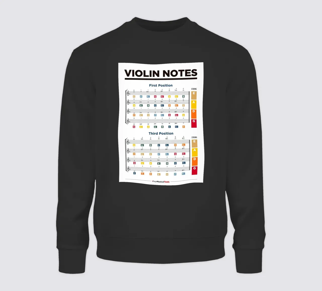 Violin Notes Chart felpa da musicaltools