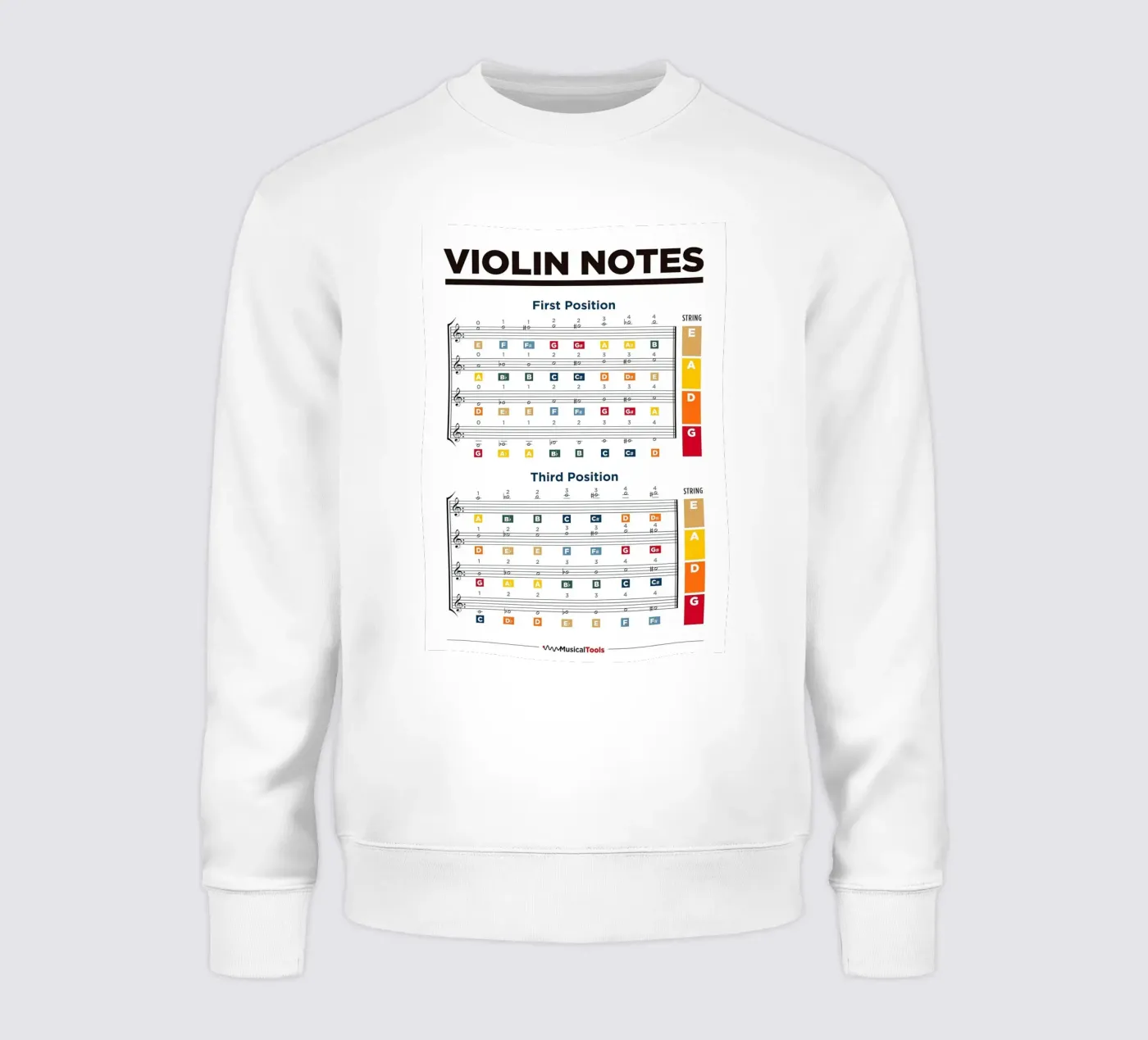Violin Notes Chart felpa da musicaltools