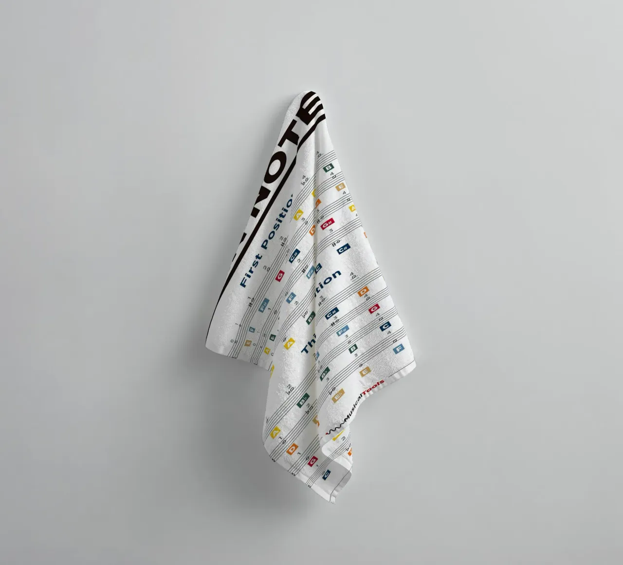 Violin Notes Chart towel by musicaltools