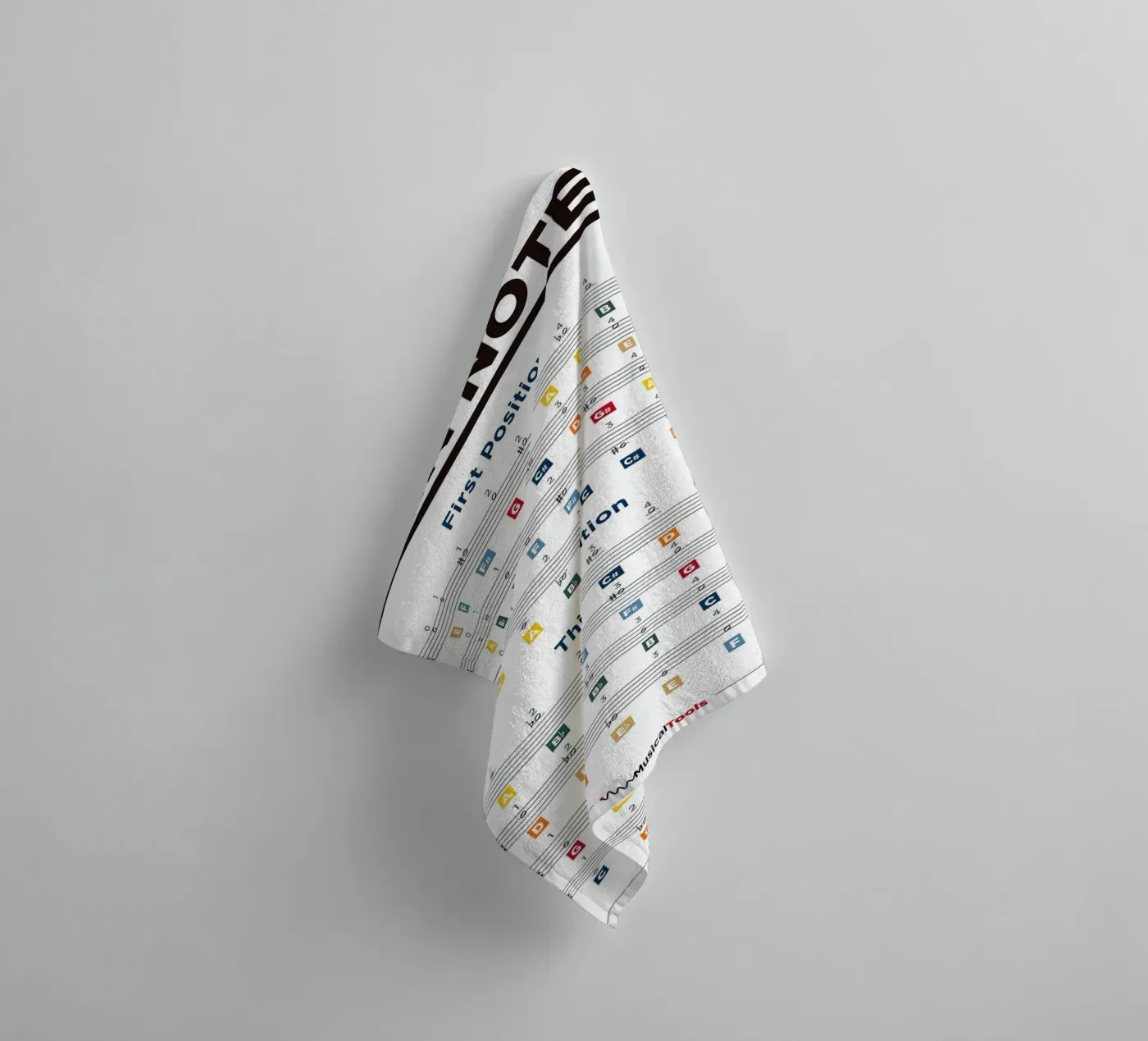 Geigen-Noten-Tabelle Handtuch von musicaltools