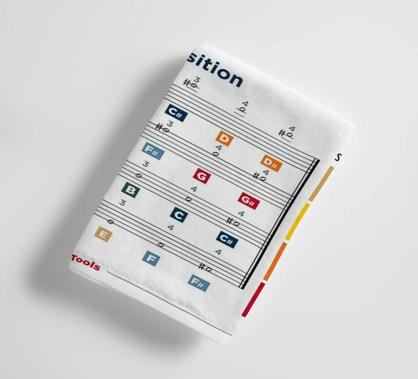 Geigen-Noten-Tabelle Handtuch von musicaltools