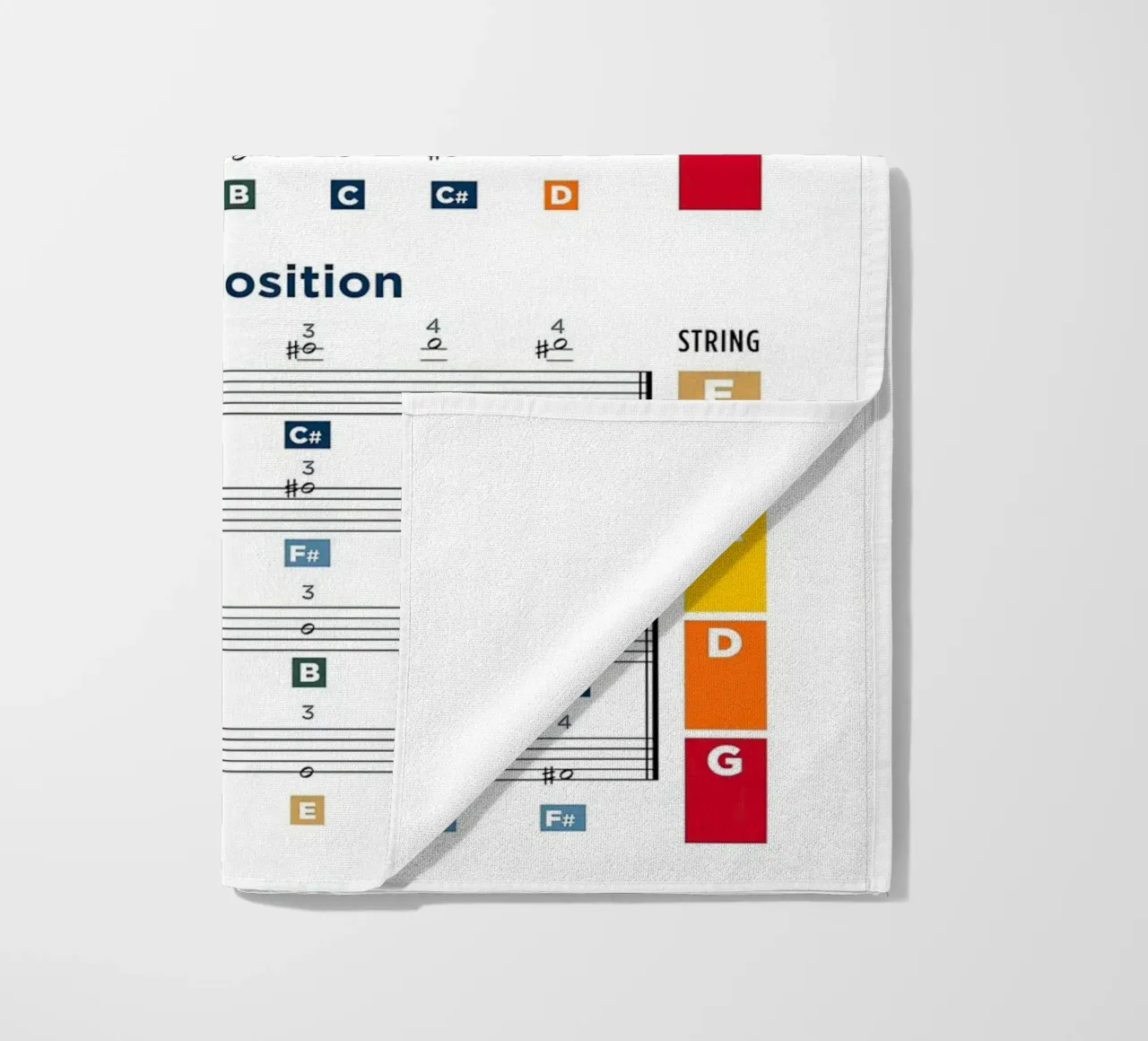 Tabella delle note del violino telo mare da musicaltools