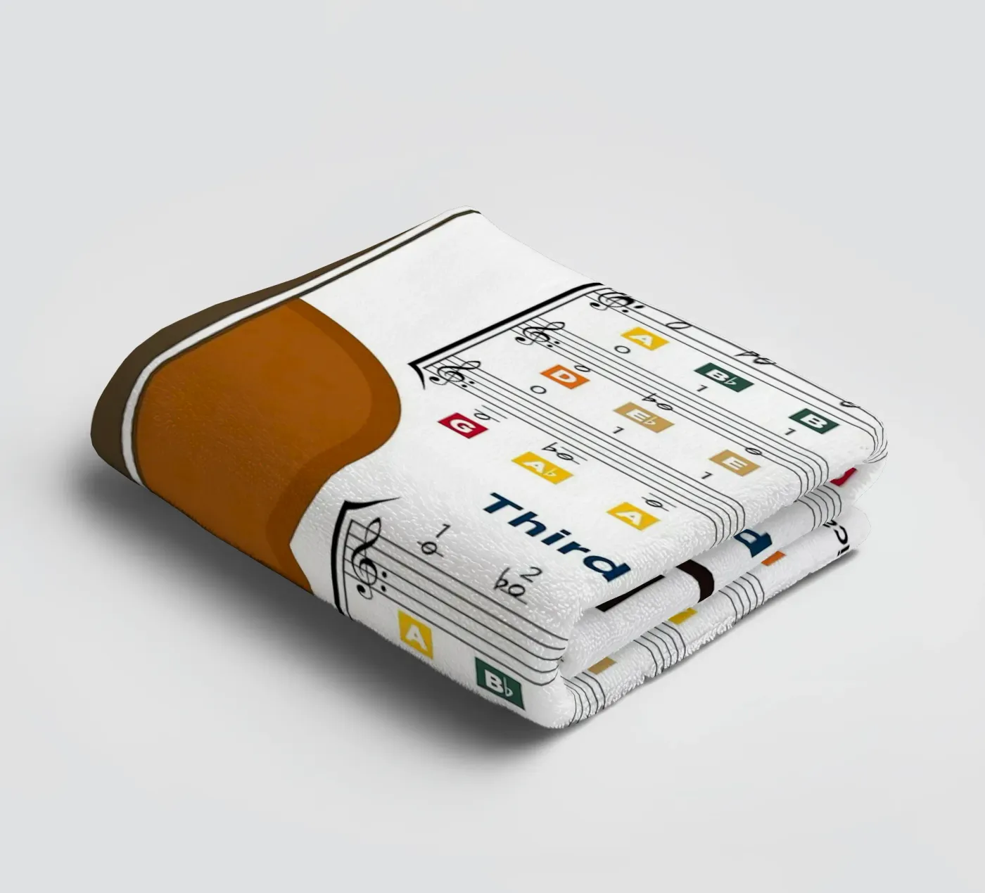 Violin Notes Poster Chart towel by musicaltools