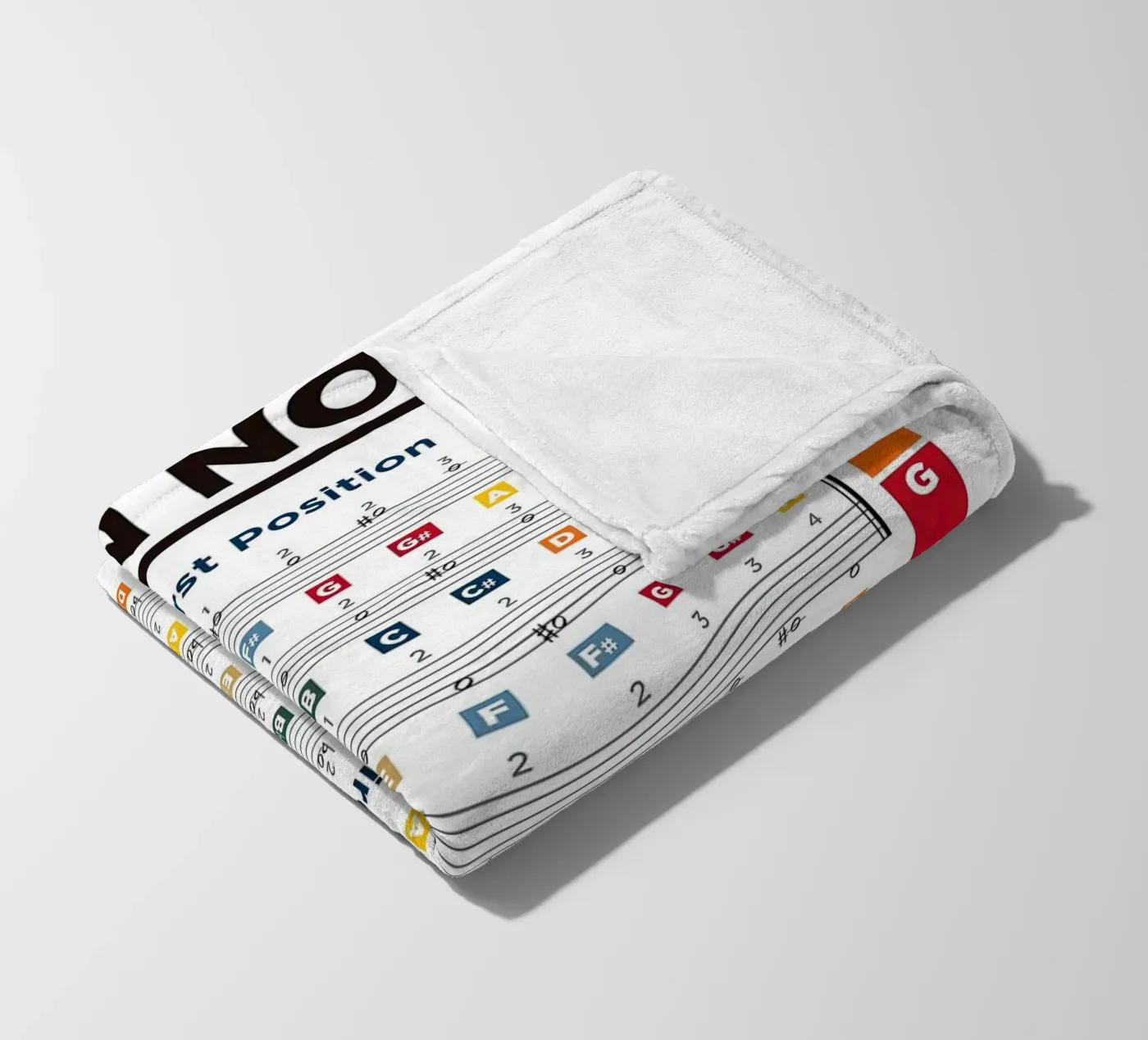 Violin Notes Poster Chart fleece blanket by musicaltools