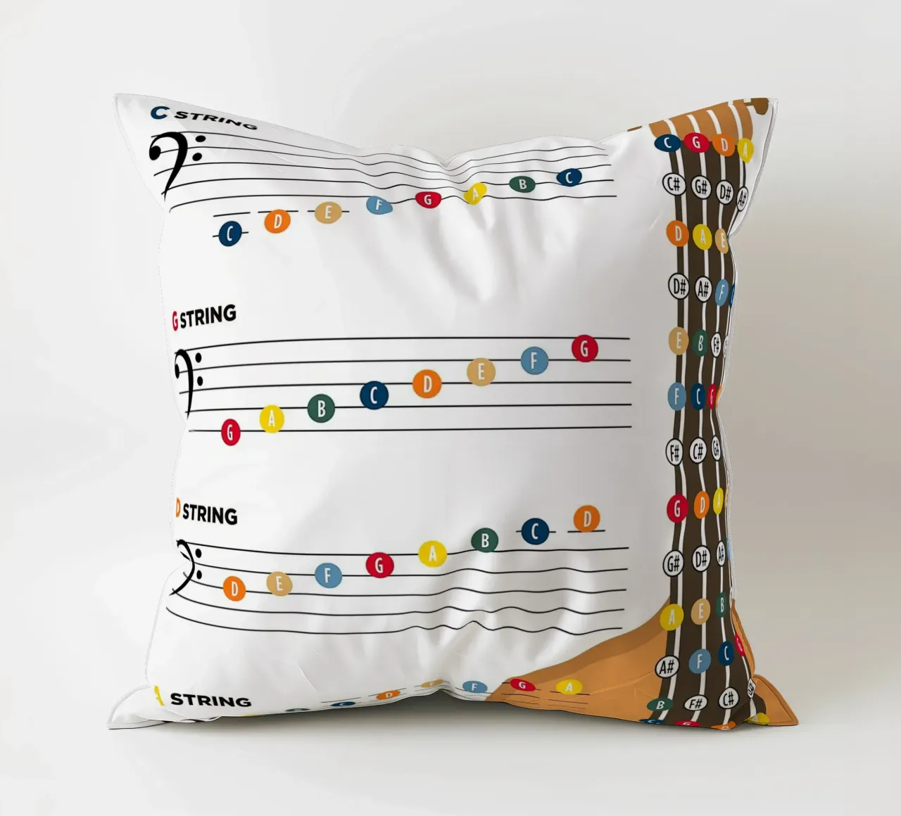 Note di violoncello Teoria musicale cuscino da musicaltools