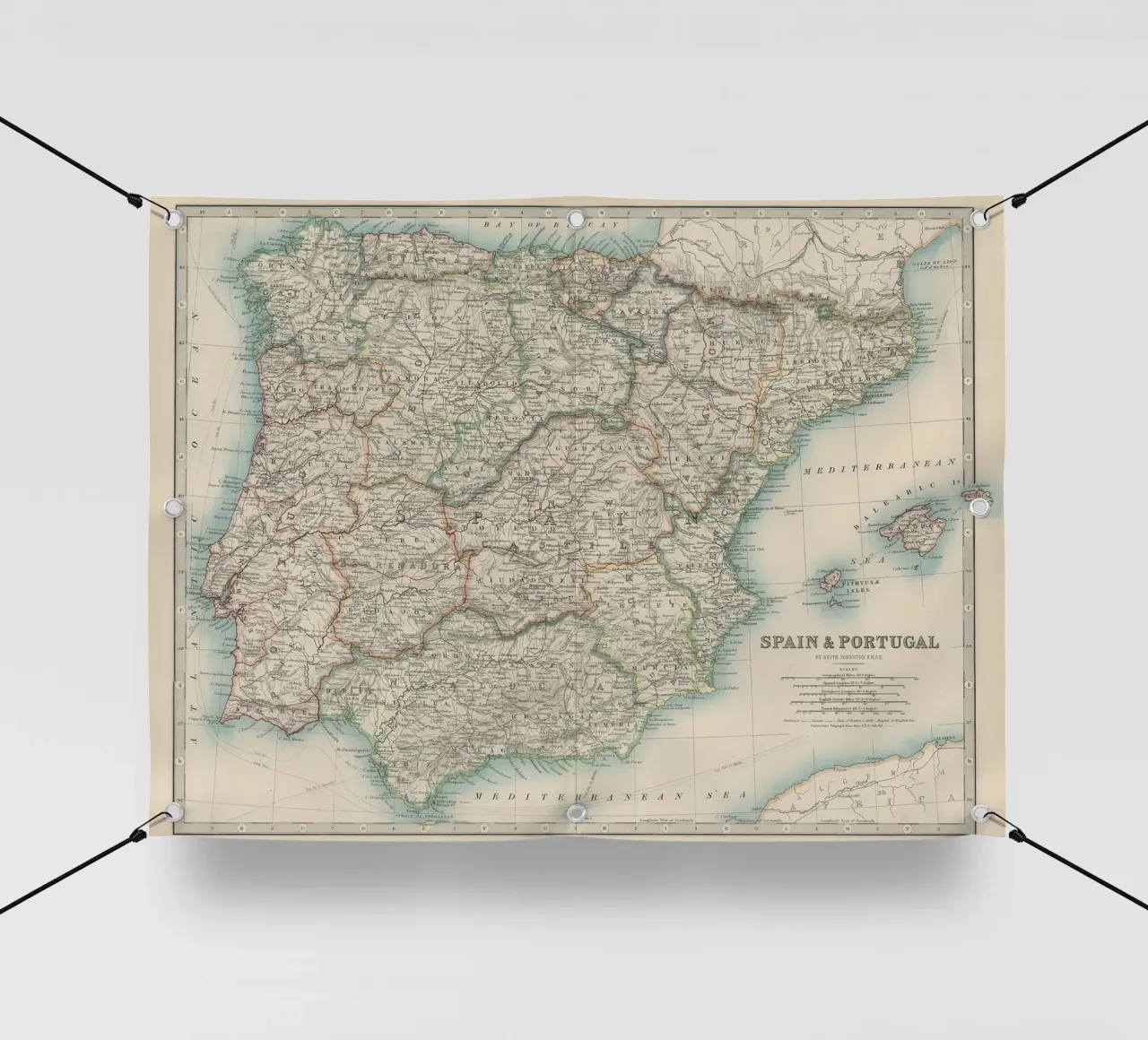 Spagna e Portogallo XIX secolo telo in pvc da Lyndamaps