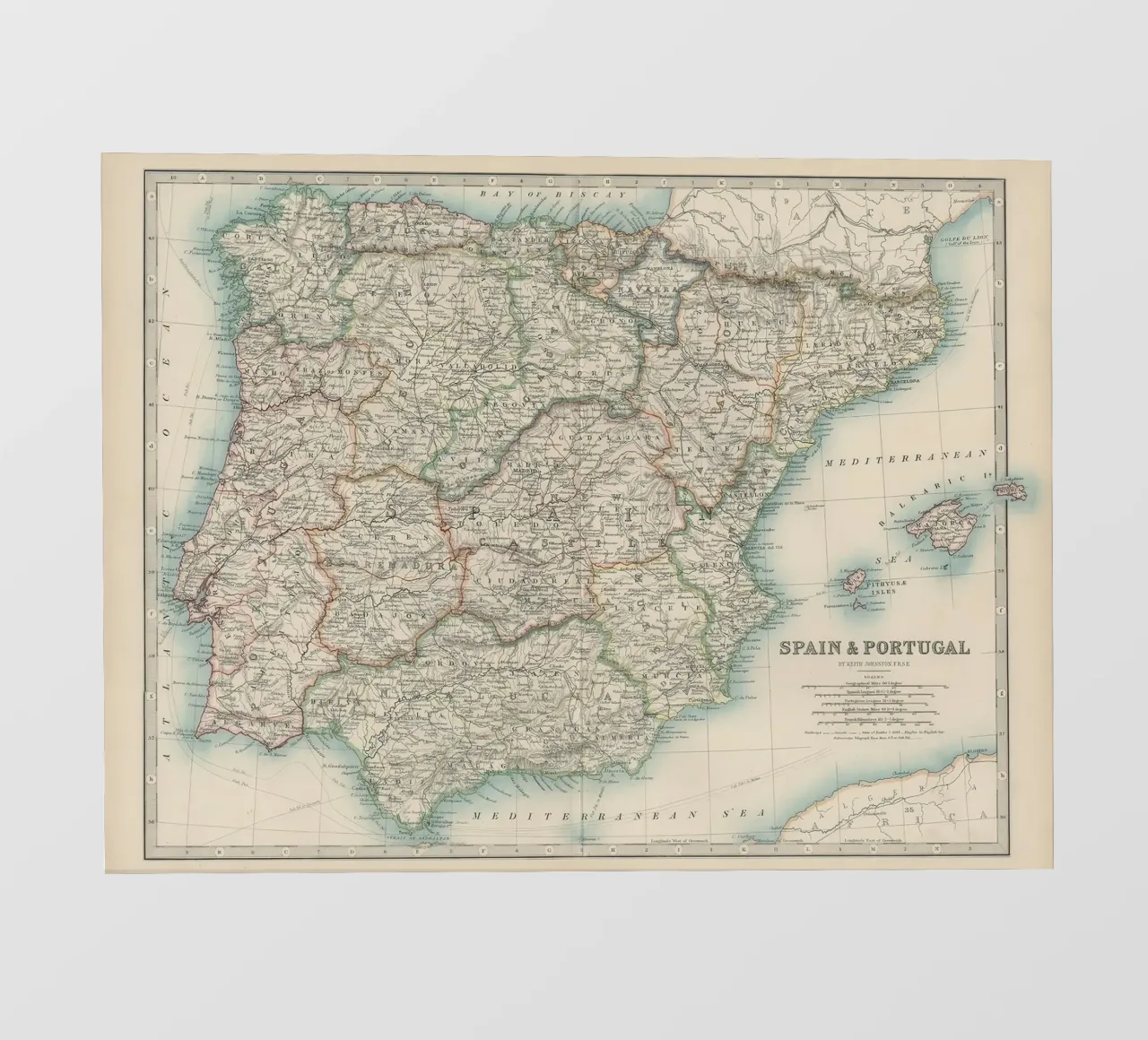 Spagna e Portogallo XIX secolo telo in pvc da Lyndamaps